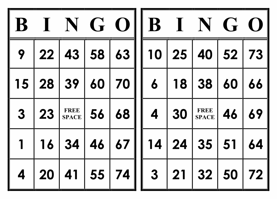 Printable Bingo Cards With Numbers - FreePrintableTM.com ...