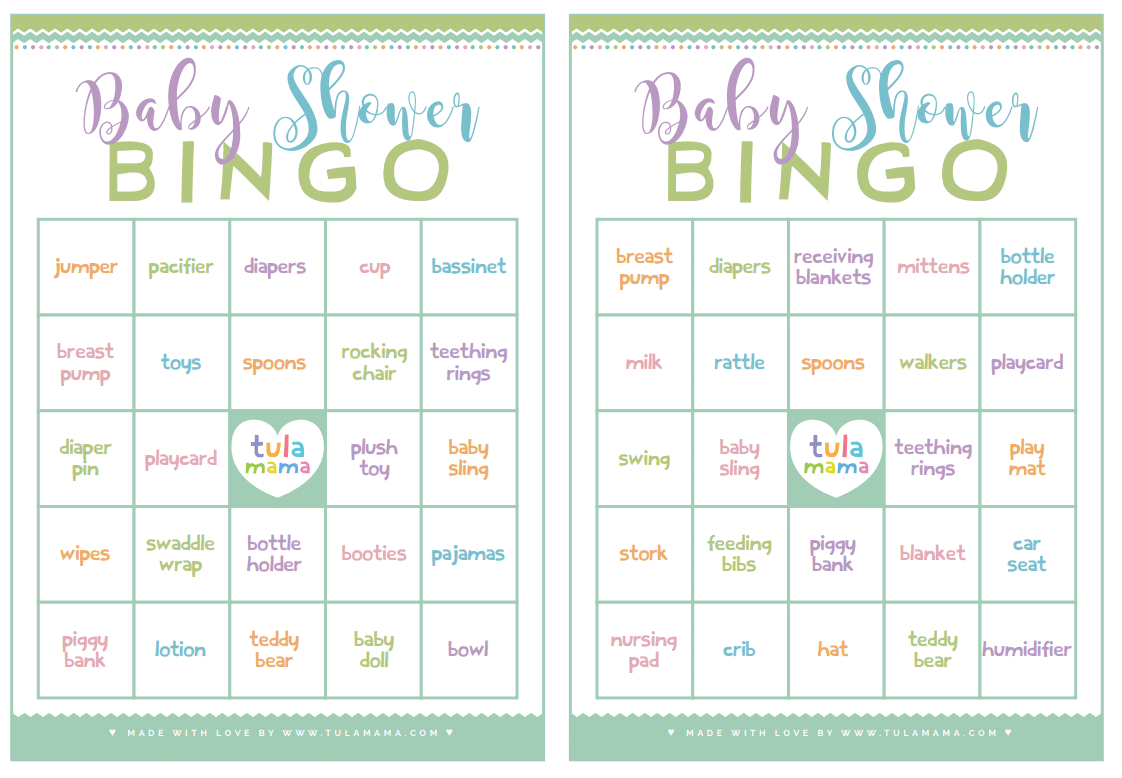 Baby Shower Bingo A Classic Baby Shower Game That s