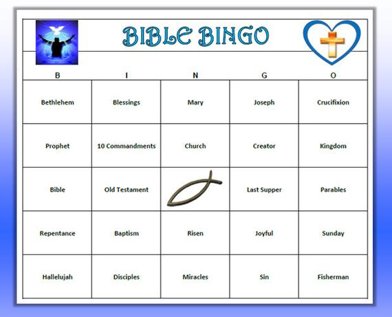 Bible Words Bingo Game 60 Cards Youth Group By 