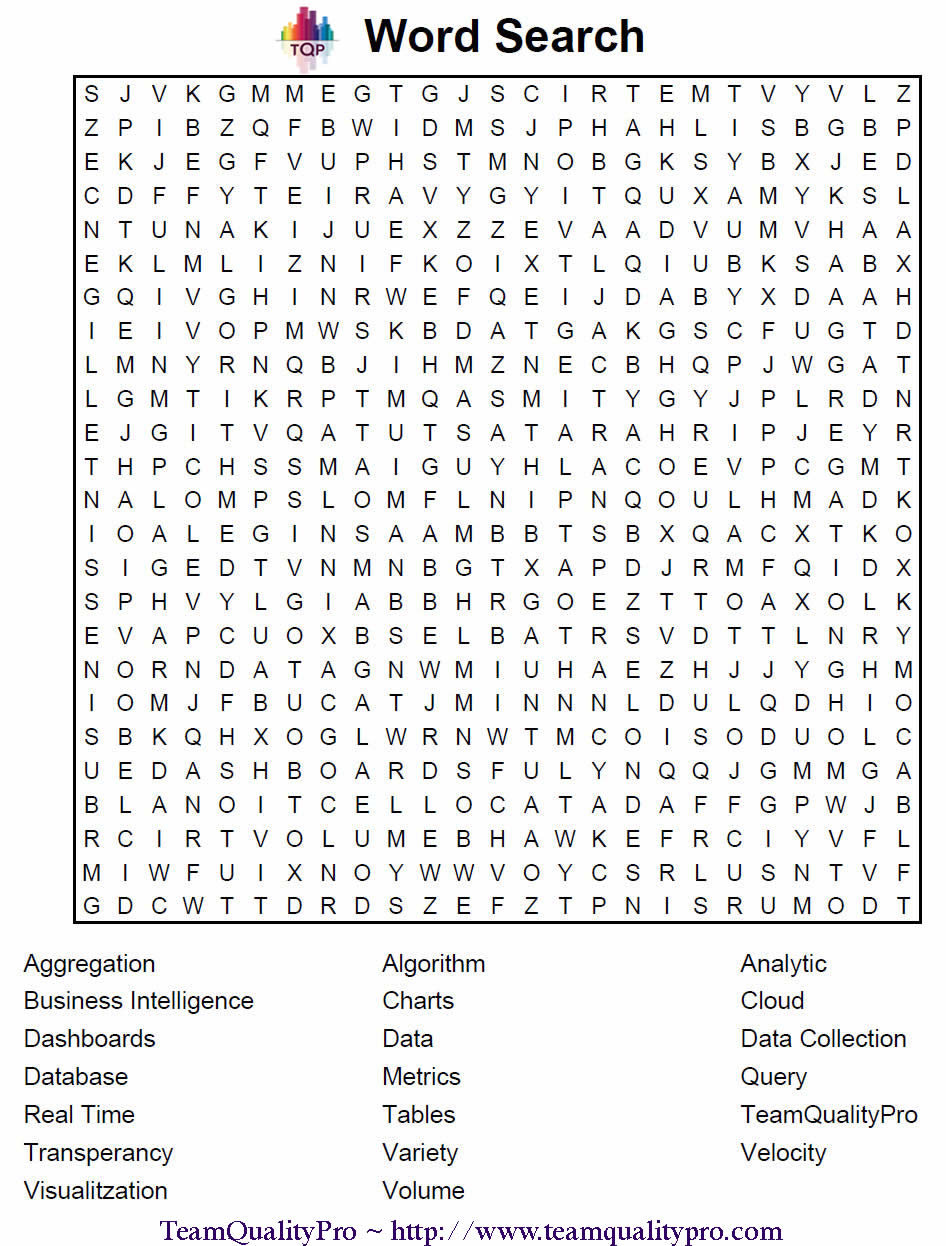 BigData Word Search Business Intelligence Executive 