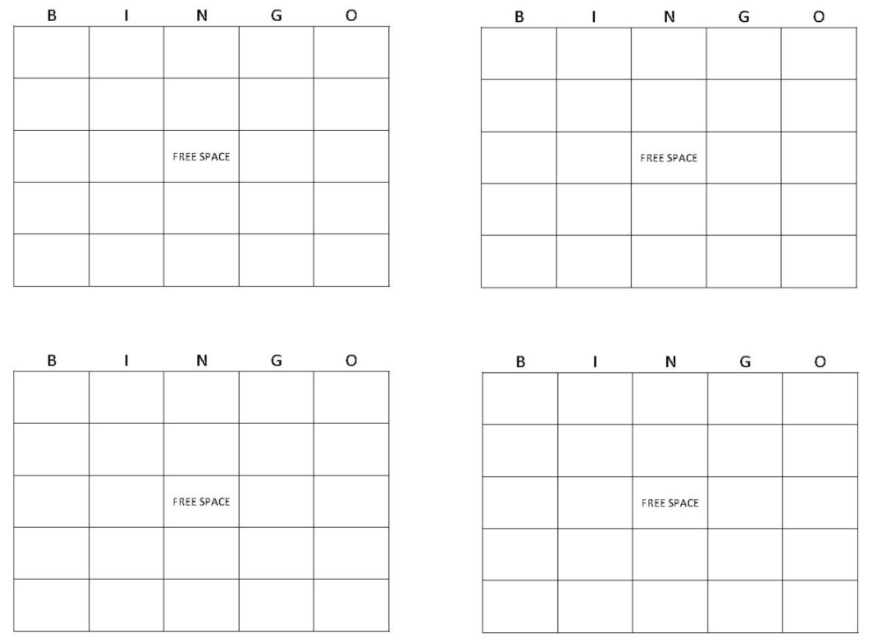 Blank Bingo Cards Get Blank Bingo Cards Here