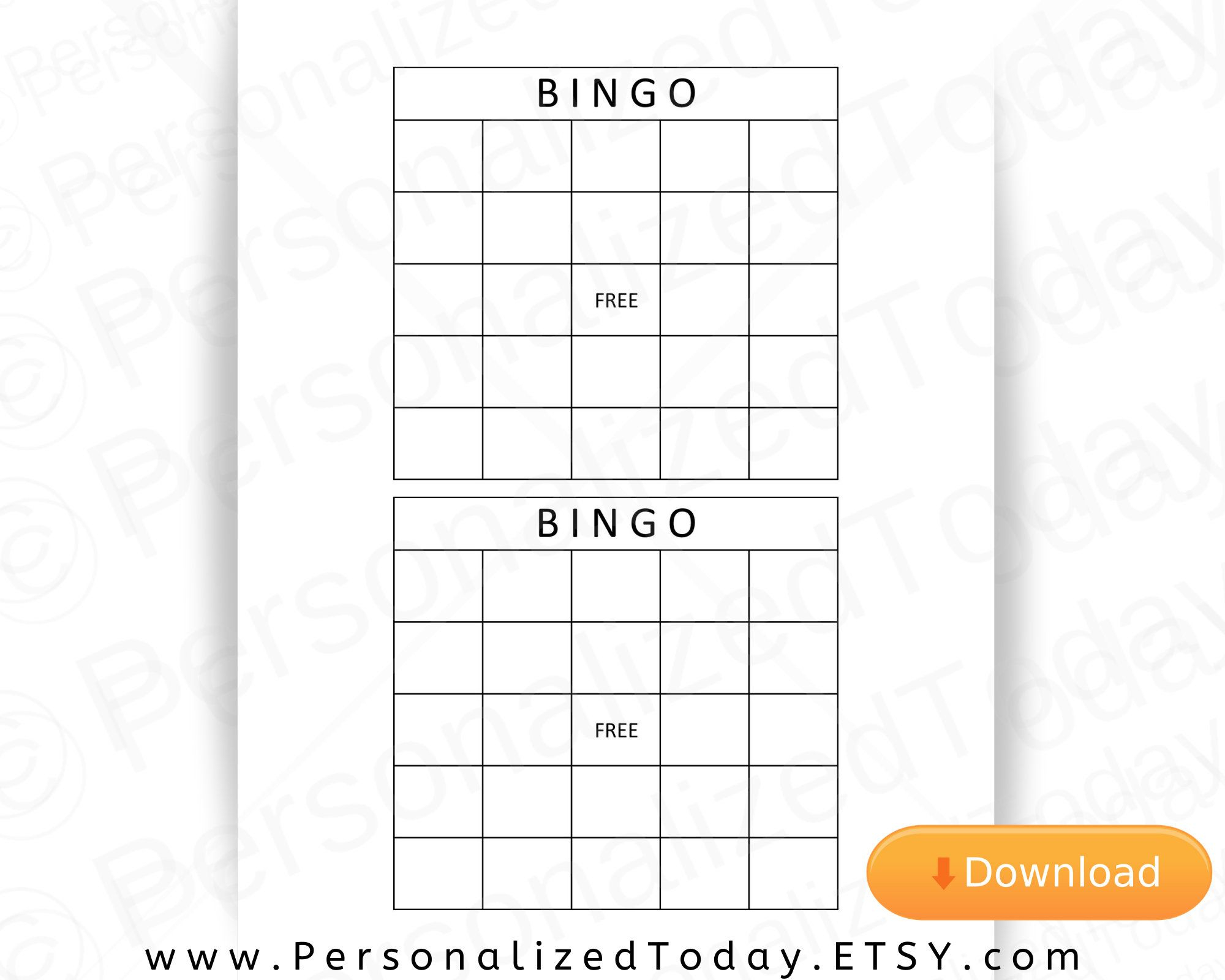 Blank Printable Bingo Board Calling Cards Download For 