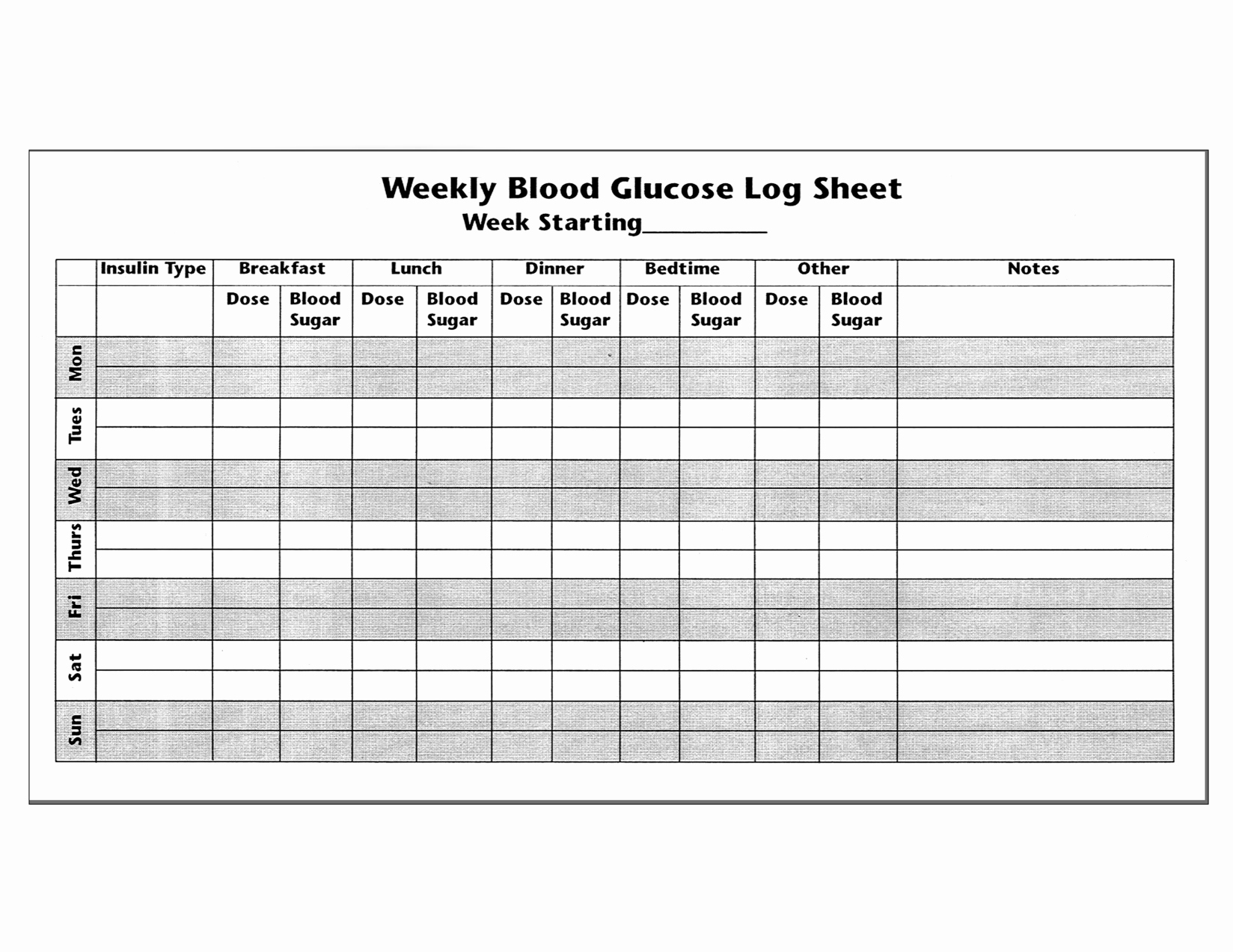 Blood Sugar Tracking Chart Elegant Monthly Diabetes Log 