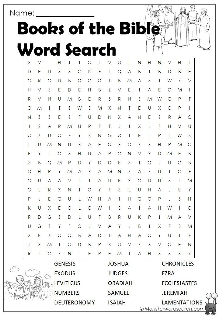 Books Of The Bible Word Search Puzzles Printable | FreePrintableTM.com