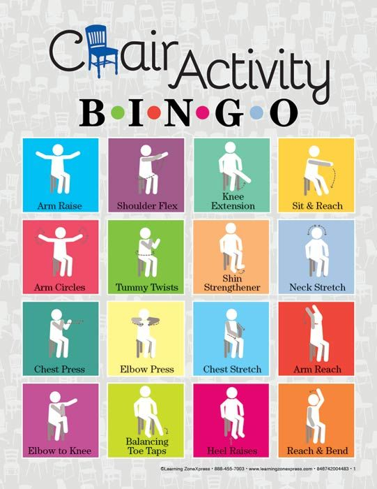 Chair Activity Bingo Occupational Therapy Activities 