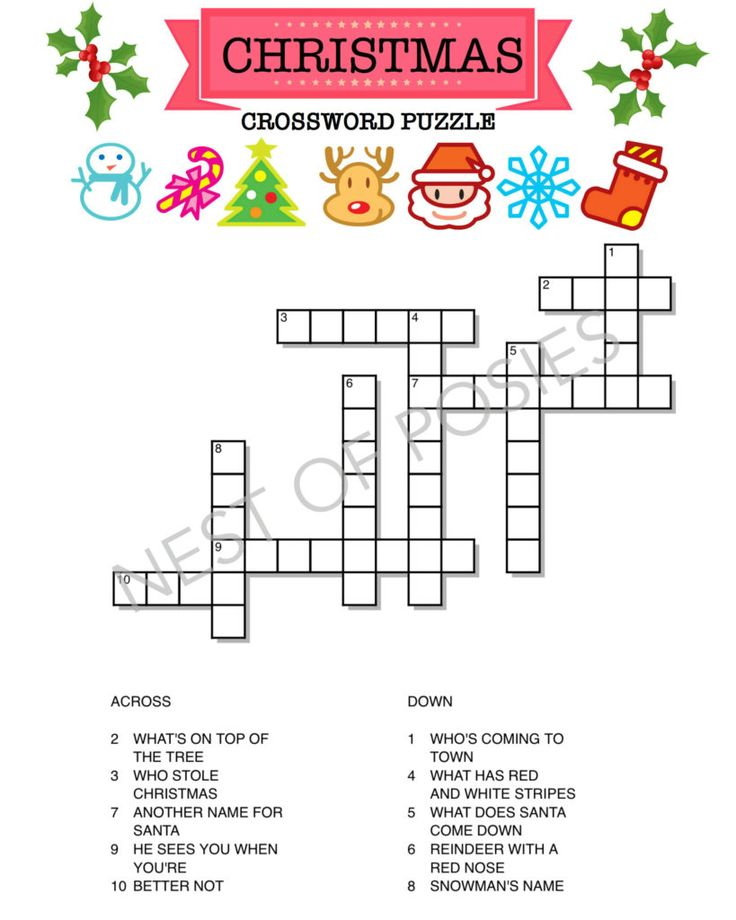 Christmas Word Puzzle Printables For Kids Christmas 