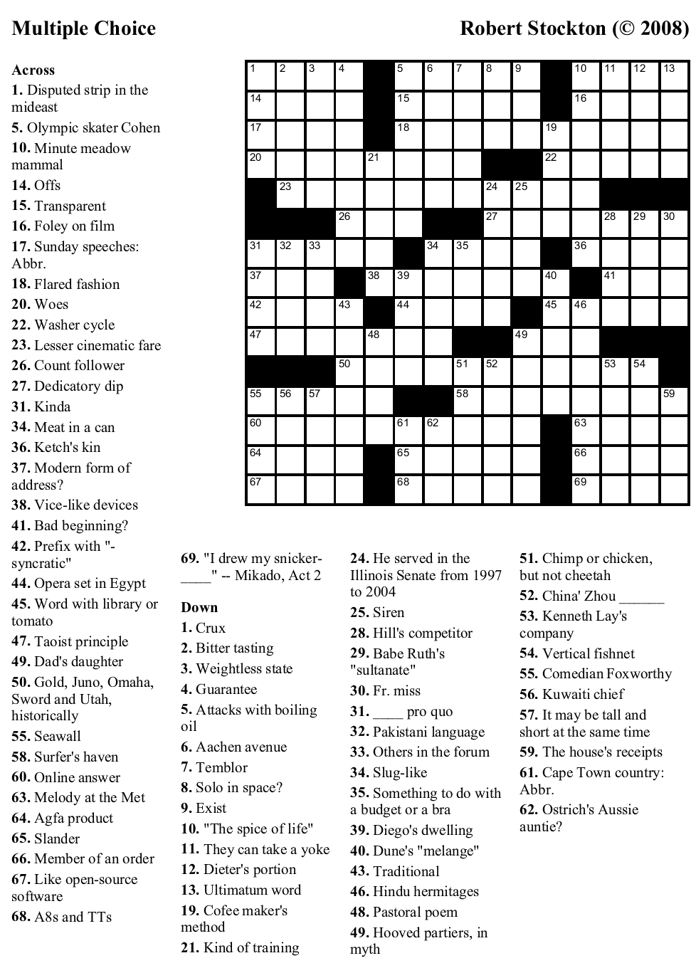 Crossword Maker Free And Printable Free Printable A To Z