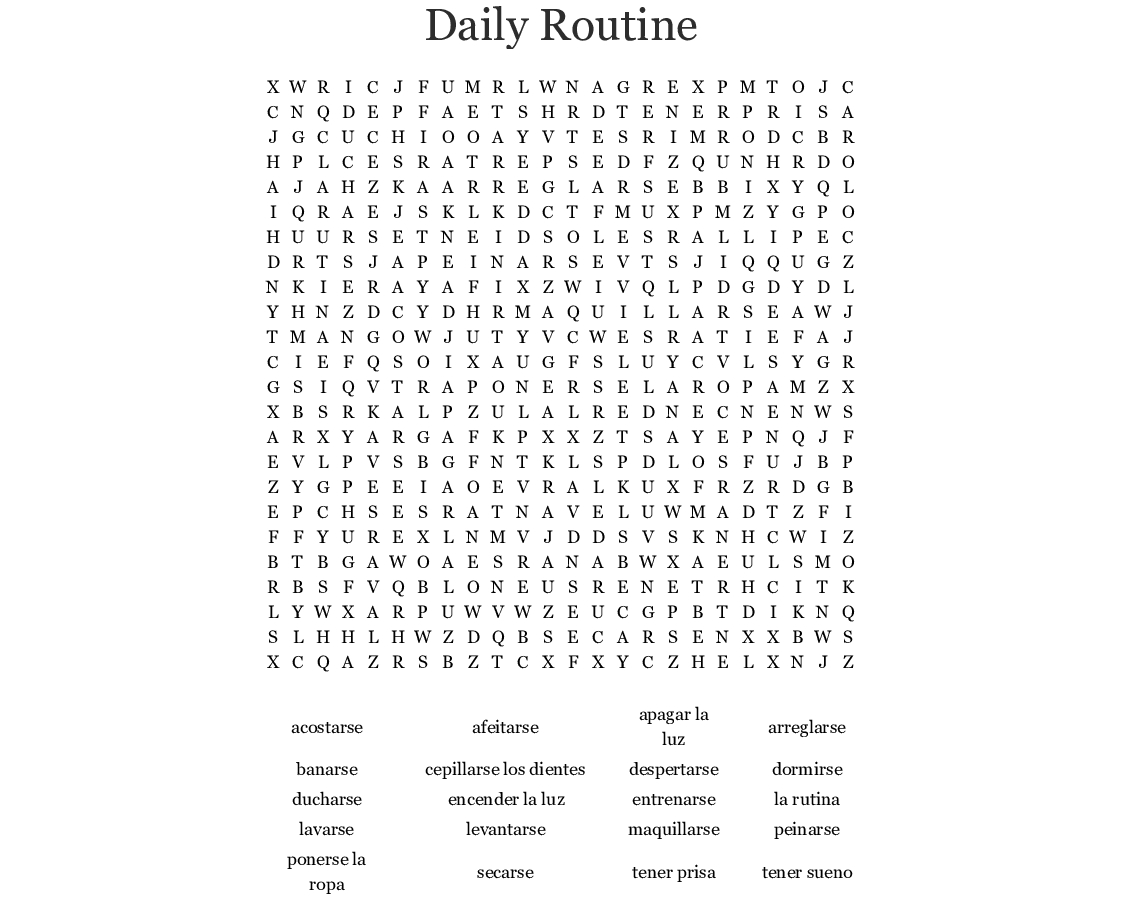 Printable Word Searches Daily FreePrintableTM