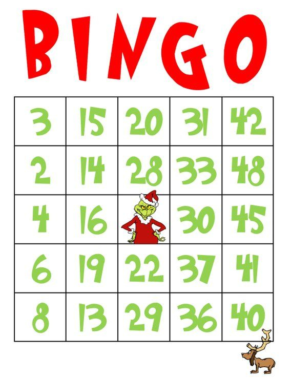 Printable Grinch Bingo FreePrintableTM FreePrintableTM