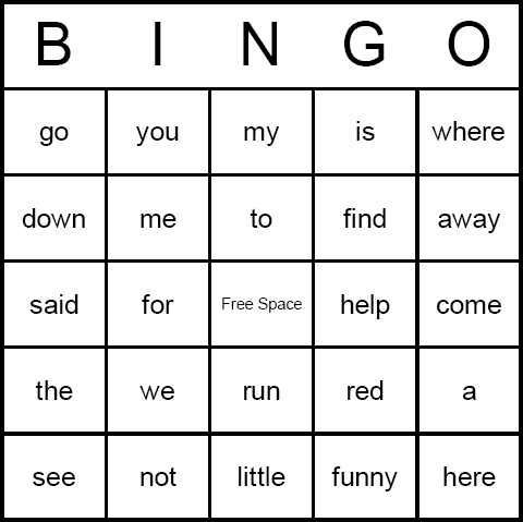 Dolch Sight Words Bingo Cards Free Printable And 