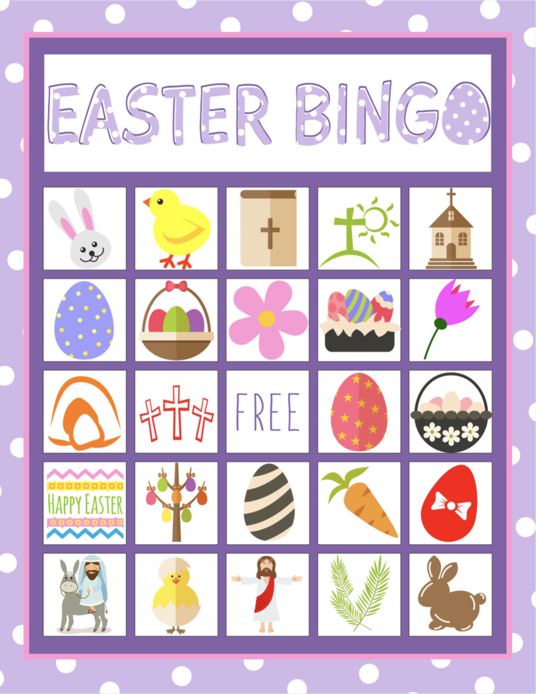 Easter Bingo Game For Kids In 2021 Easter Bingo Bingo 