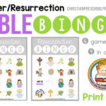 Easter Resurrection Bible Bingo Game Christian