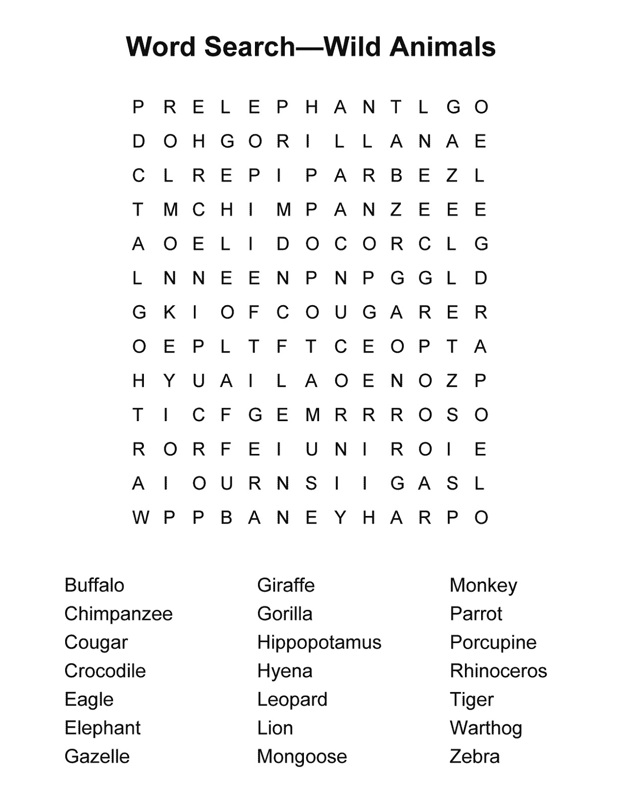 printable word search age 9