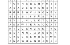 Easy Word Search Puzzles Free Printable Winter Word