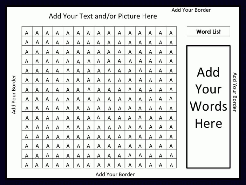 FREE Editable Word Search Template Want To Make Your Own 