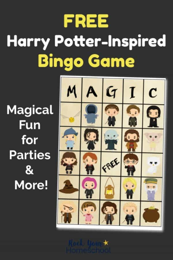 Free Harry Potter Inspired Bingo Game Kids Will Love 