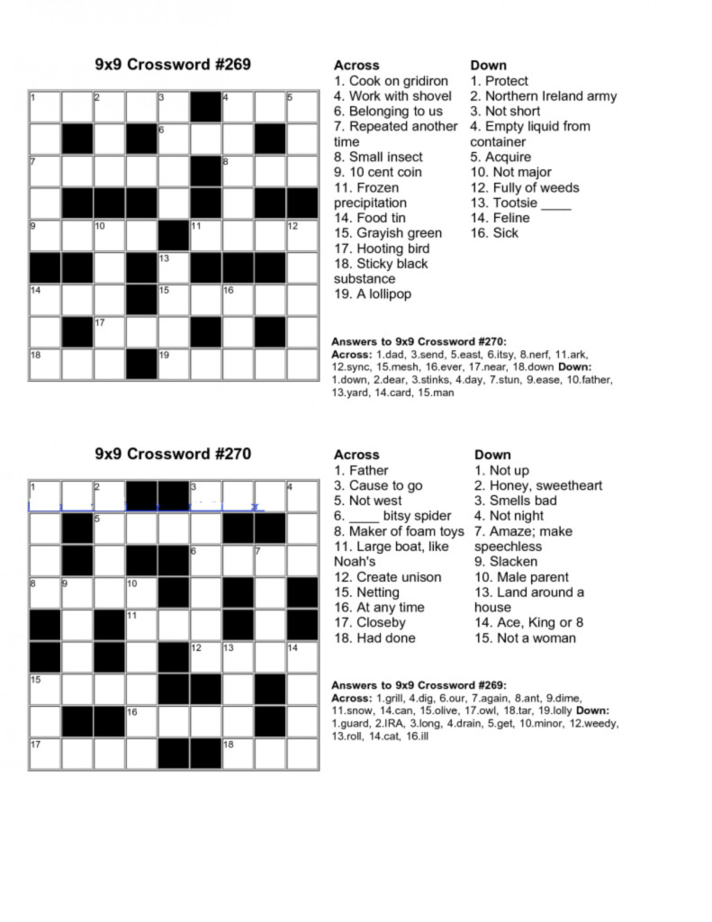 free online crossword puzzle maker printable