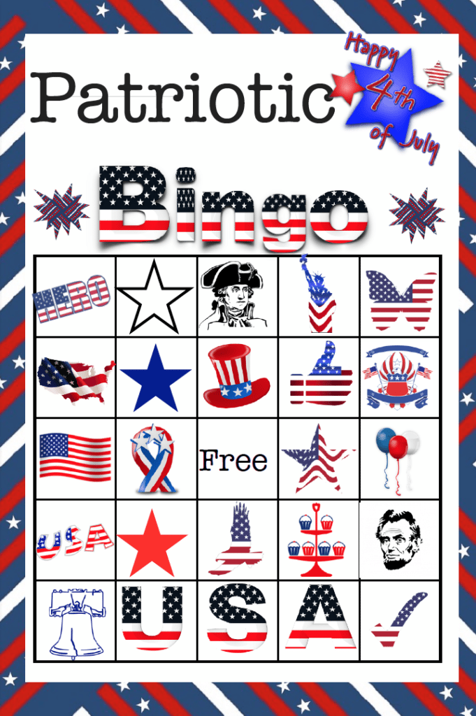 Free Printable 4th Of July Patriotic Bingo