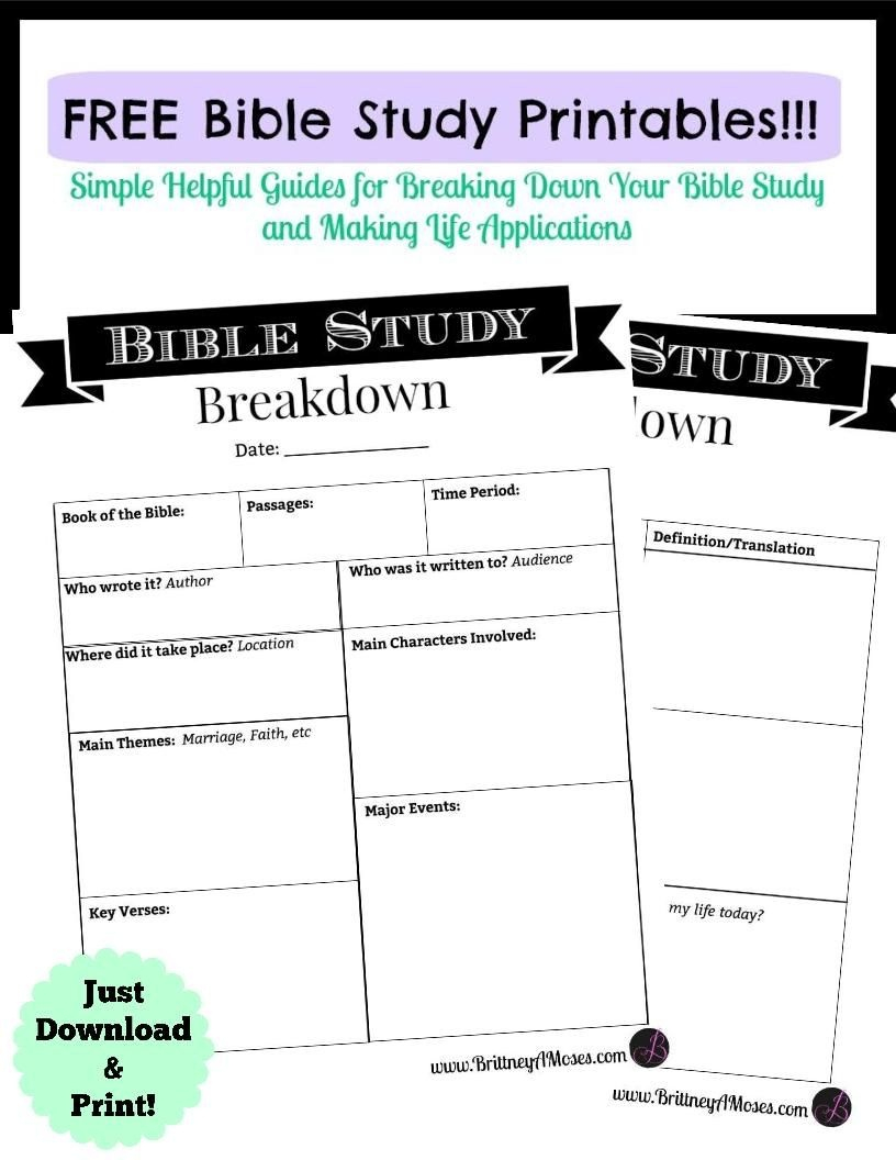 Free Printable Bible Study Worksheets 82 Images In 