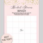 Free Printable Bridal Shower Bingo