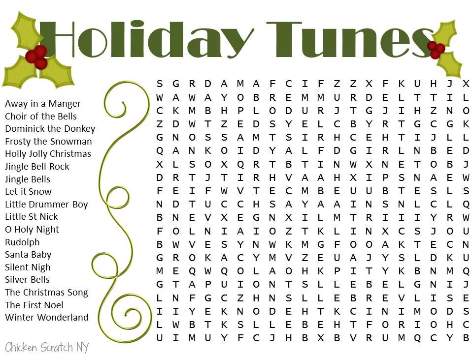 Free Printable Christmas Word Searches Christmas Word 