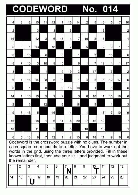 Free Printable Codeword Puzzles TUTORE ORG Master Of 