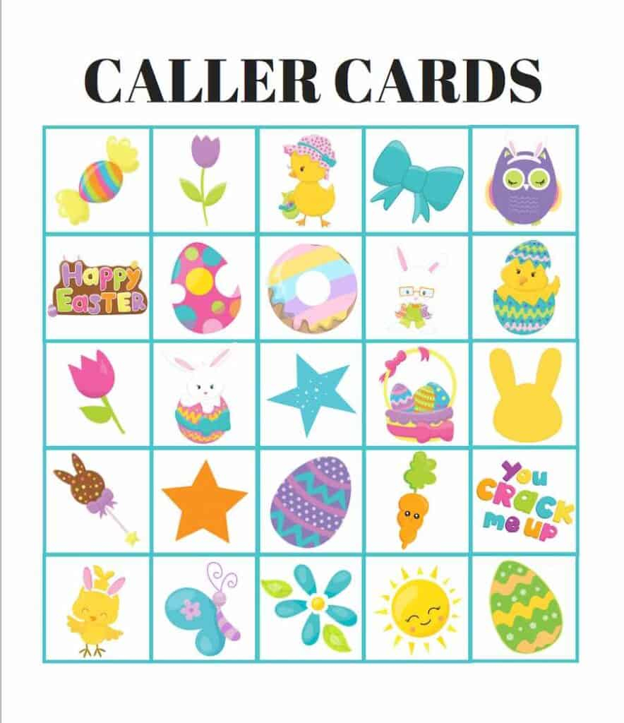 Free Printable Easter Bingo Cards