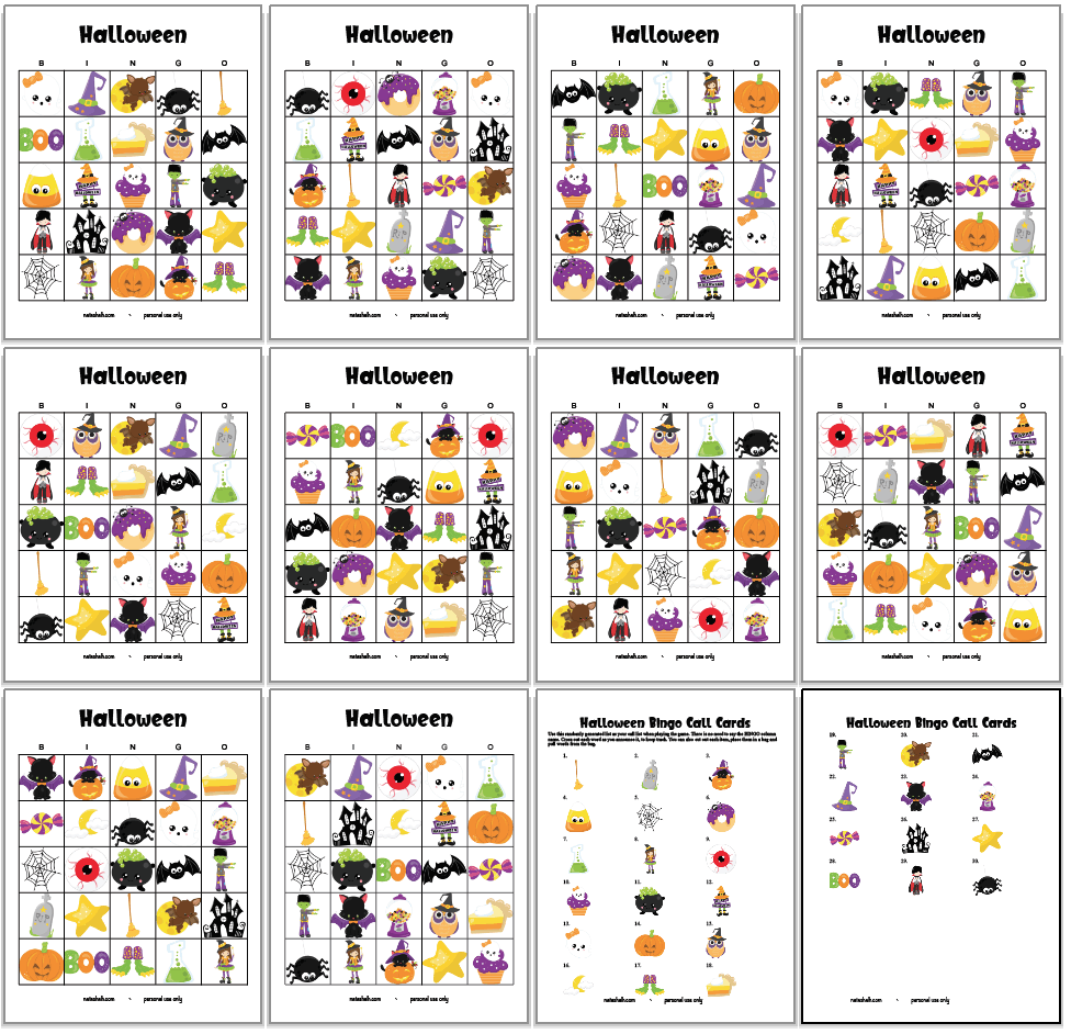 Free Printable Hallowen Bingo Cards The Artisan Life