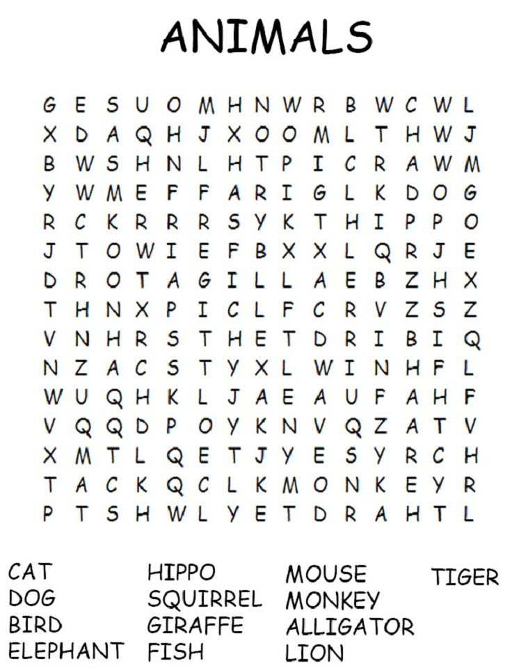 Free Printable Word Searches Word Puzzles For Kids Kids 