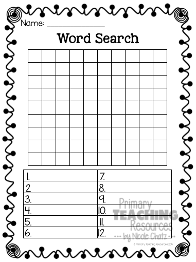 FREE Spelling Word Search Spelling Words Kindergarten 