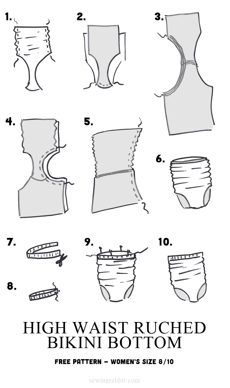 Halter And High Waist Bikini DIY The Sewing Rabbit