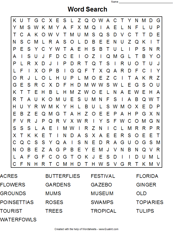 Free Printable Word Search Puzzles Adults Large Print Free Printable 