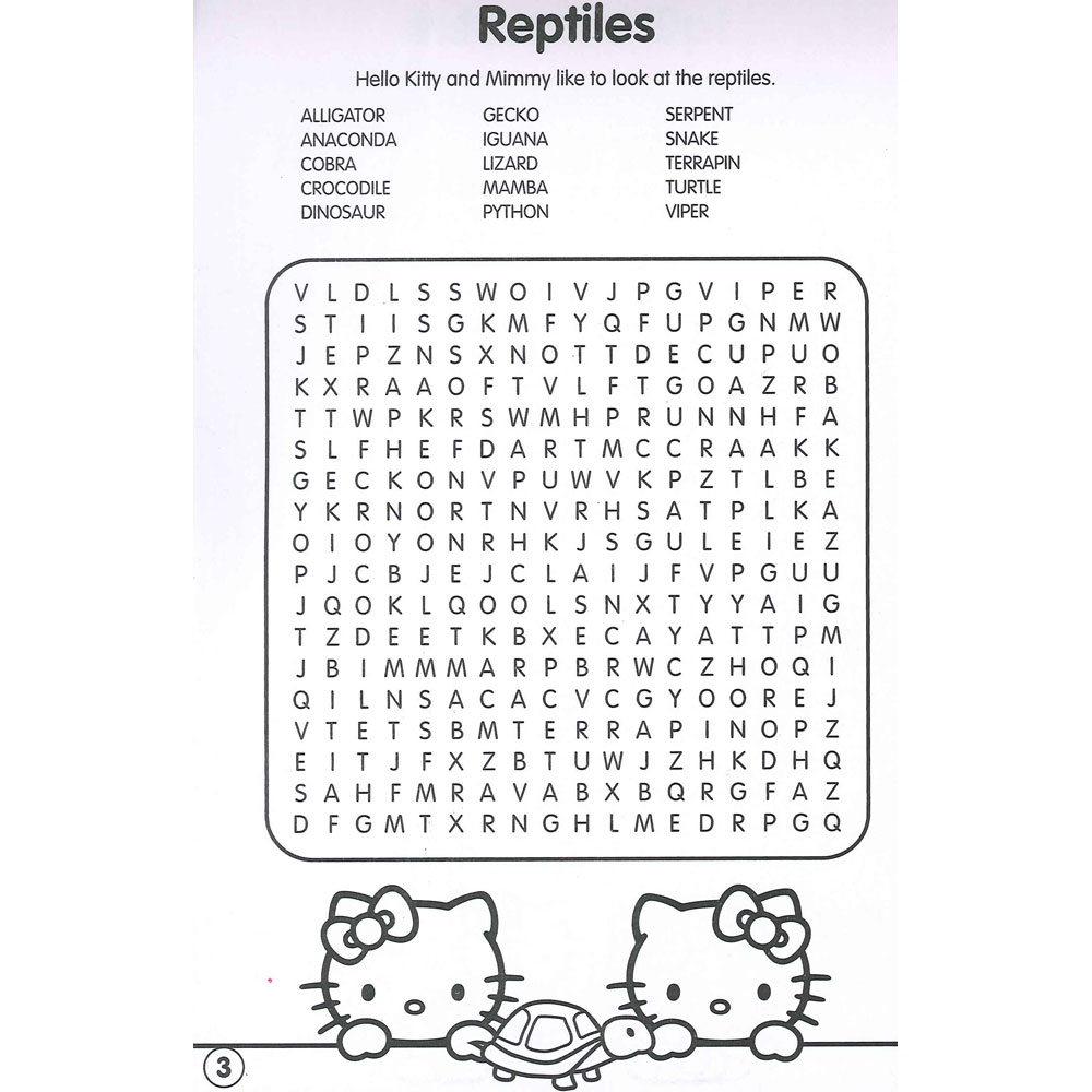 Hello Kitty Word Search Printables FreePrintableTM