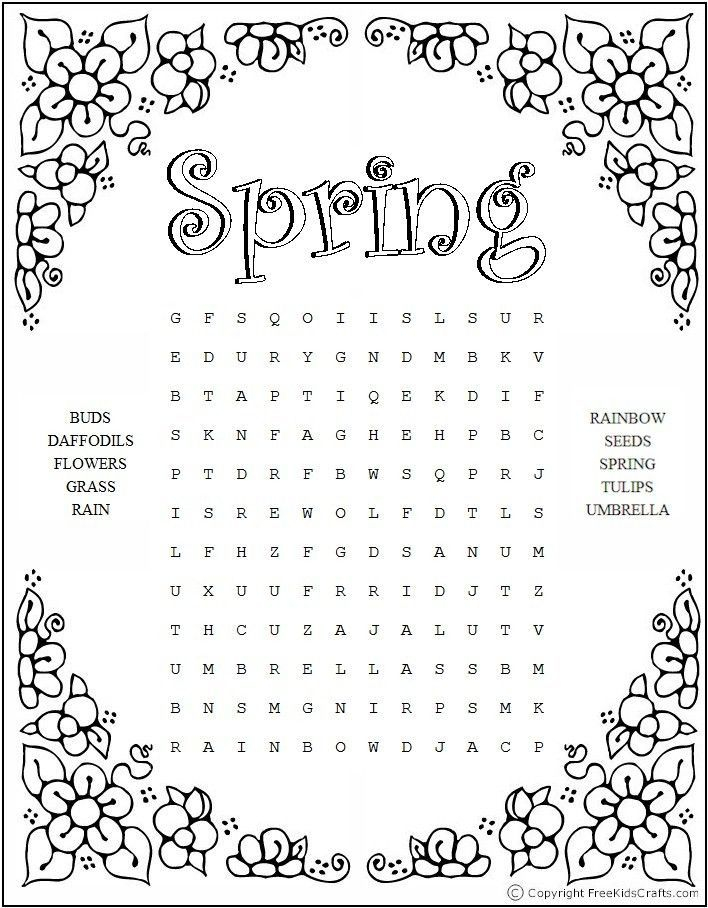 Printable Word Searches For The Elderly FreePrintableTM