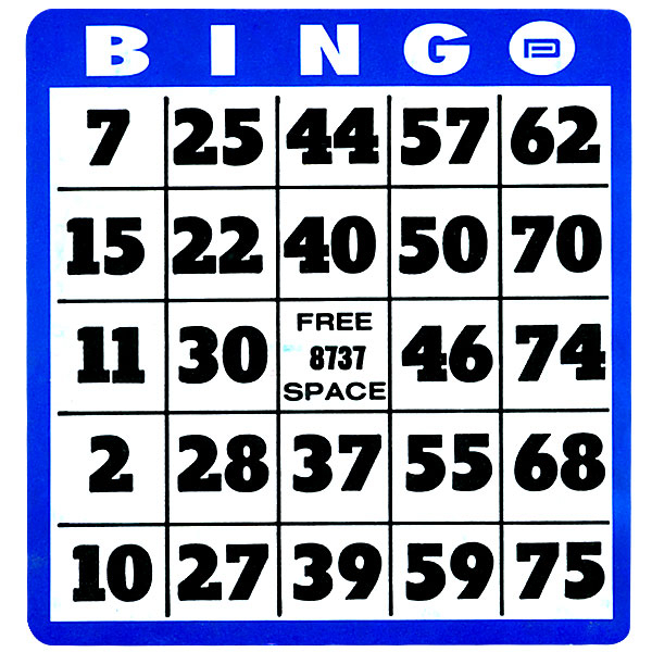 Large Print Bingo Cards 10 Cards