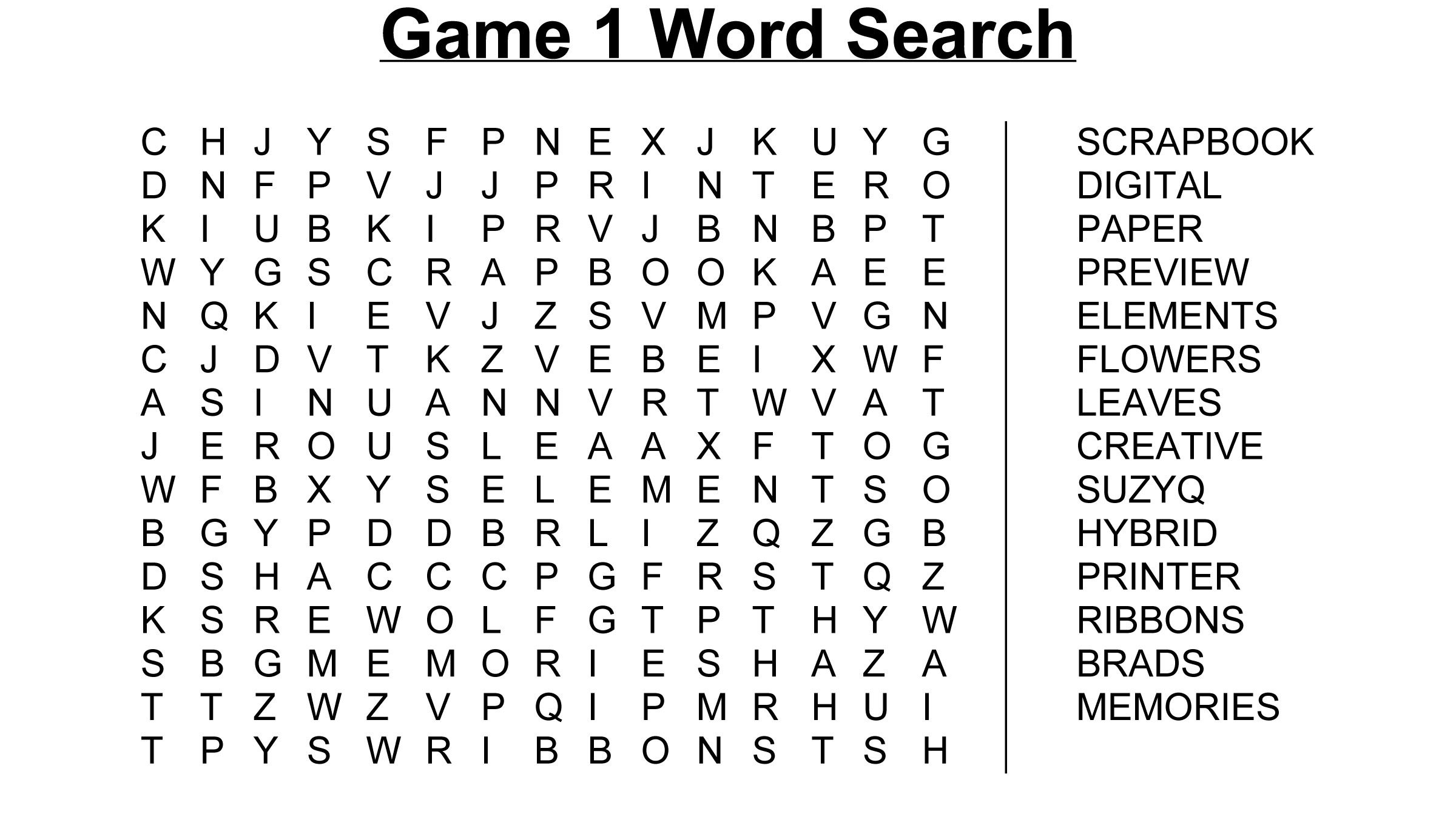 Printable Word Search Generator | FreePrintableTM.com