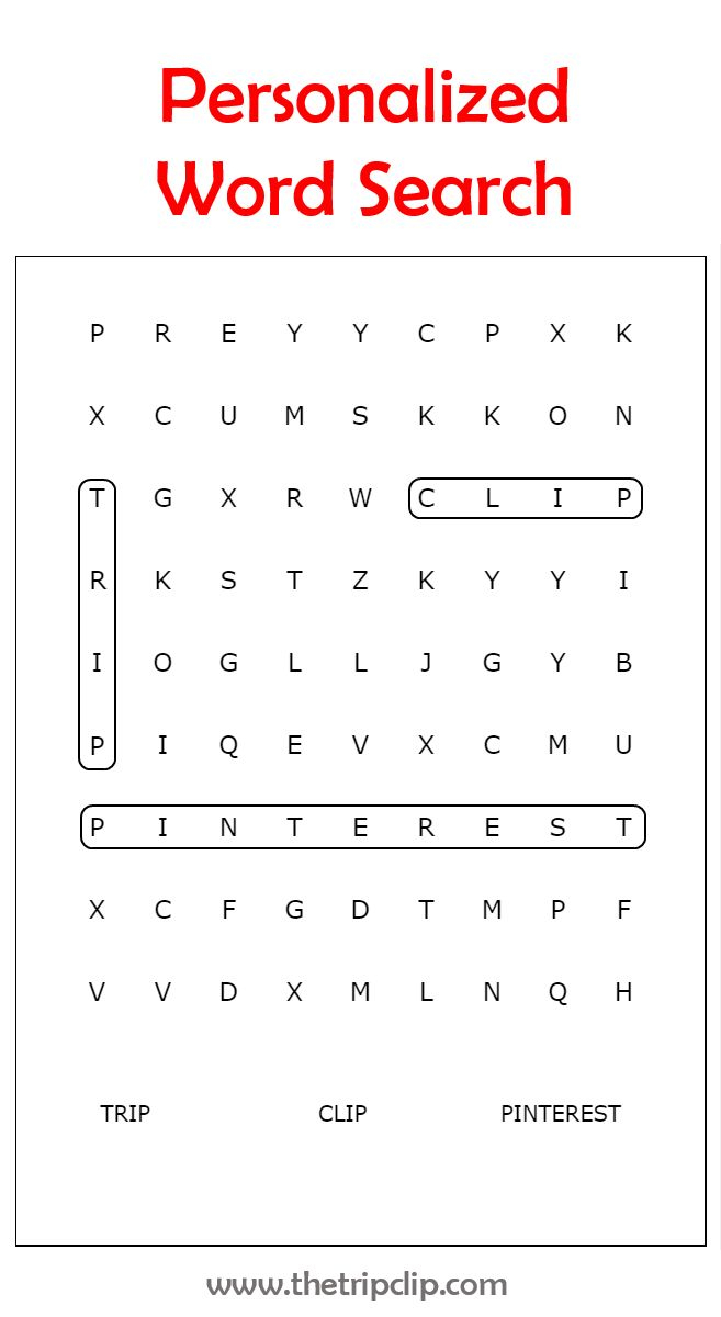 Make Your Own Printable Word Searches FreePrintableTM