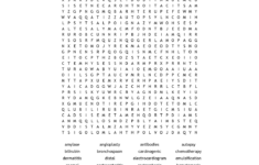 Medical Terminology Word Search Printable Word Search