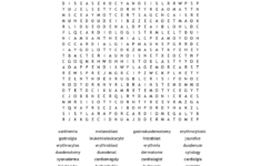 Medical Terminology Word Search Printables Word Search