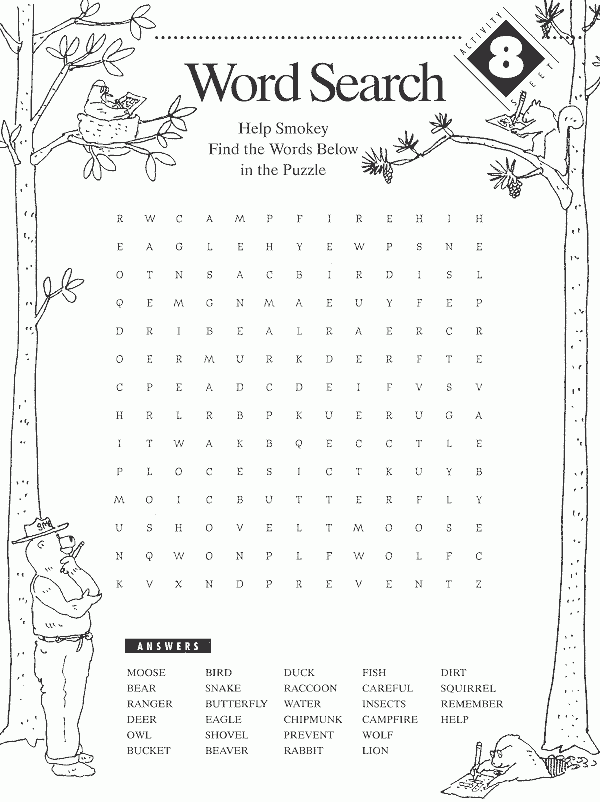 Nature Word Search Nature Words Nature Camping Words