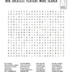 NBA Greatest Players Word Search Free Printable