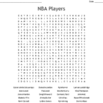 NBA Players Word Search WordMint