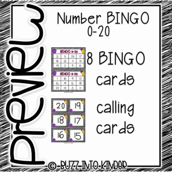 Number BINGO For Numbers 0 20 By Buzz Into Kinder TpT