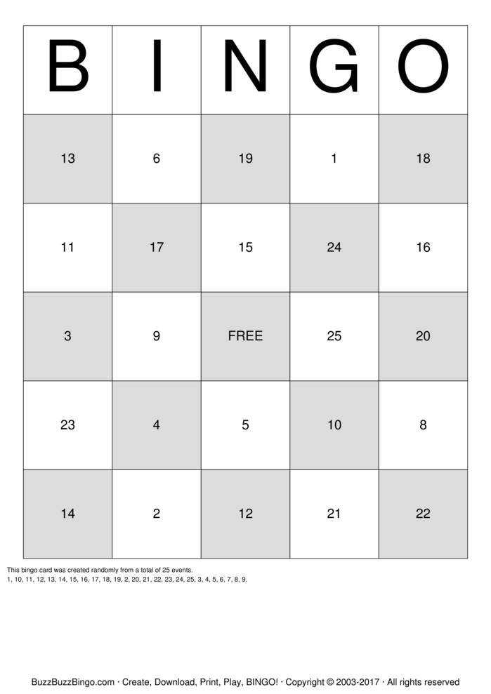 Numbers 0 20 Bingo Cards To Download Print And Customize 