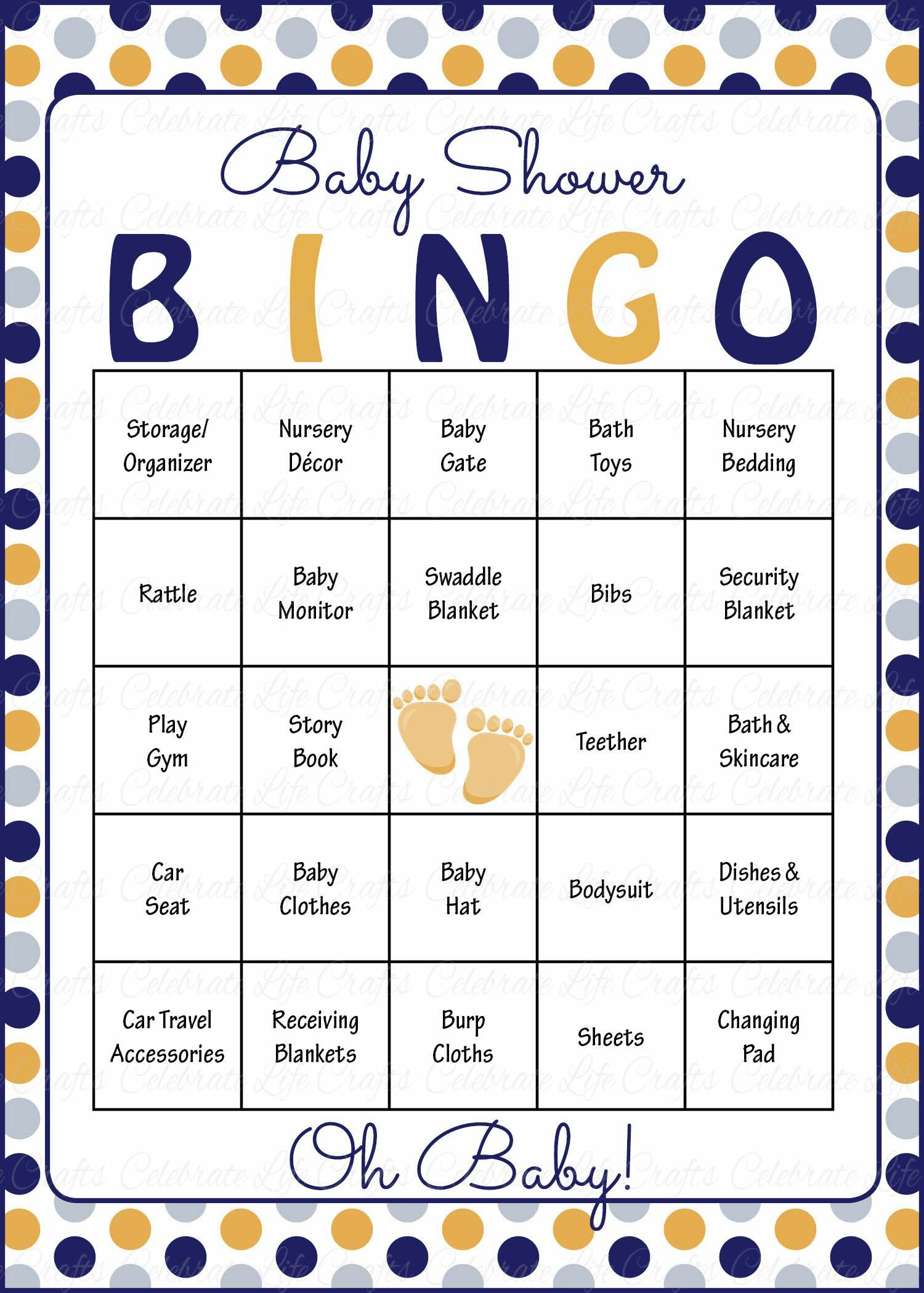 Oh Baby Bingo Cards Printable Download Prefilled 