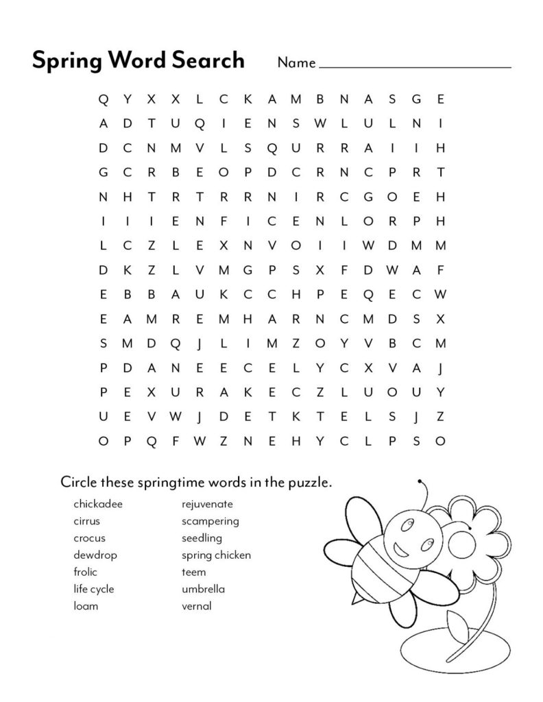 Free Printable Word Searches For 8 Year Olds FreePrintableTM