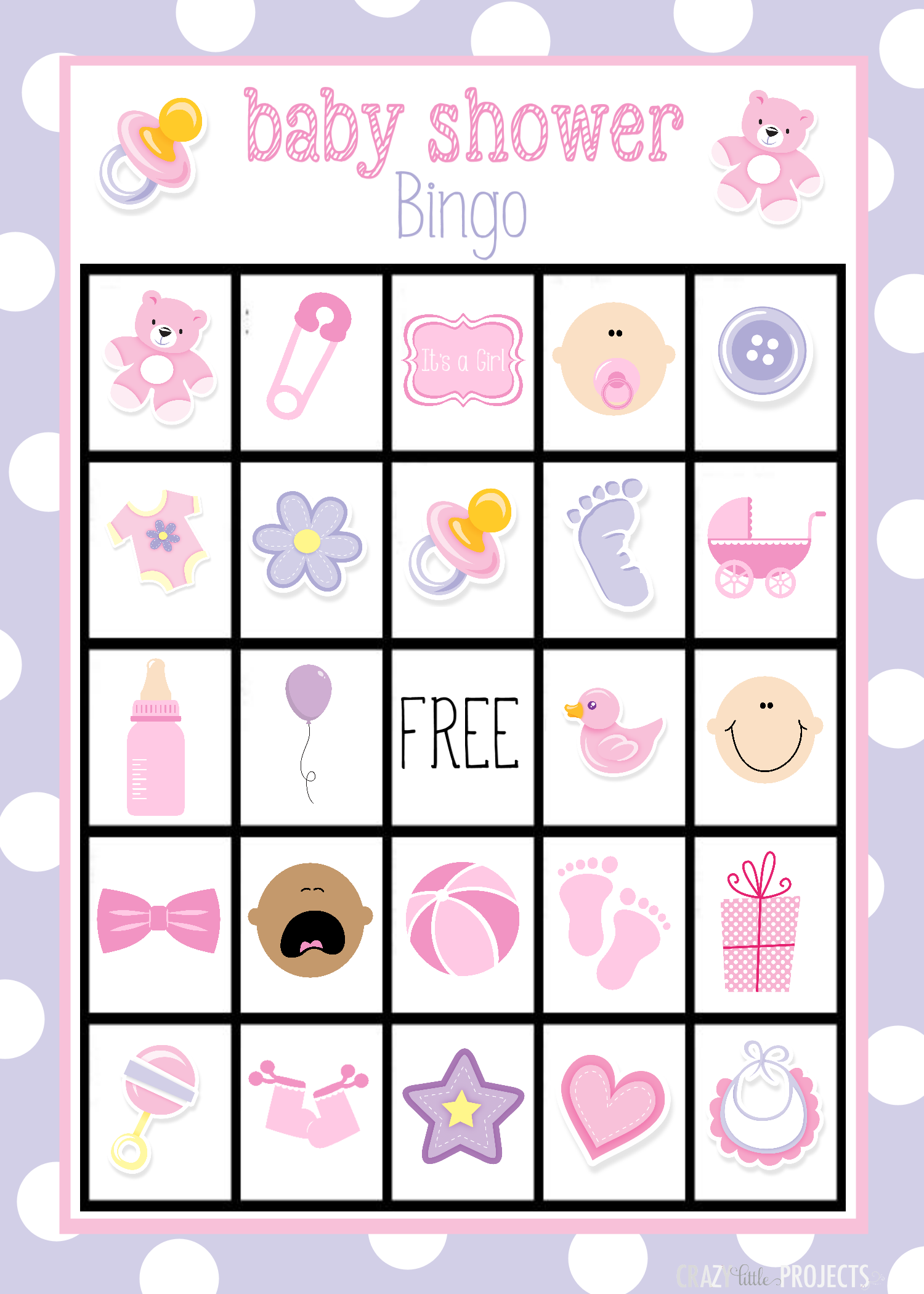 Printable Baby Shower Bingo Cards Valentine Bingo 