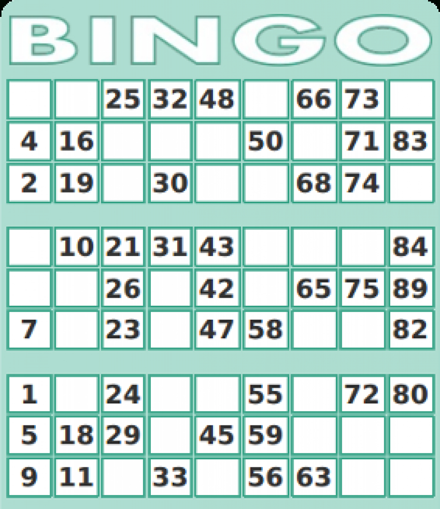 bingo cards 75 numbers