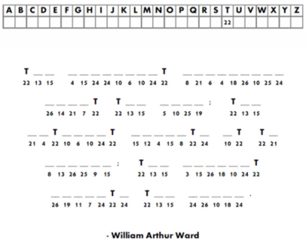 Free Online Printable Cryptogram Puzzles FreePrintableTM 