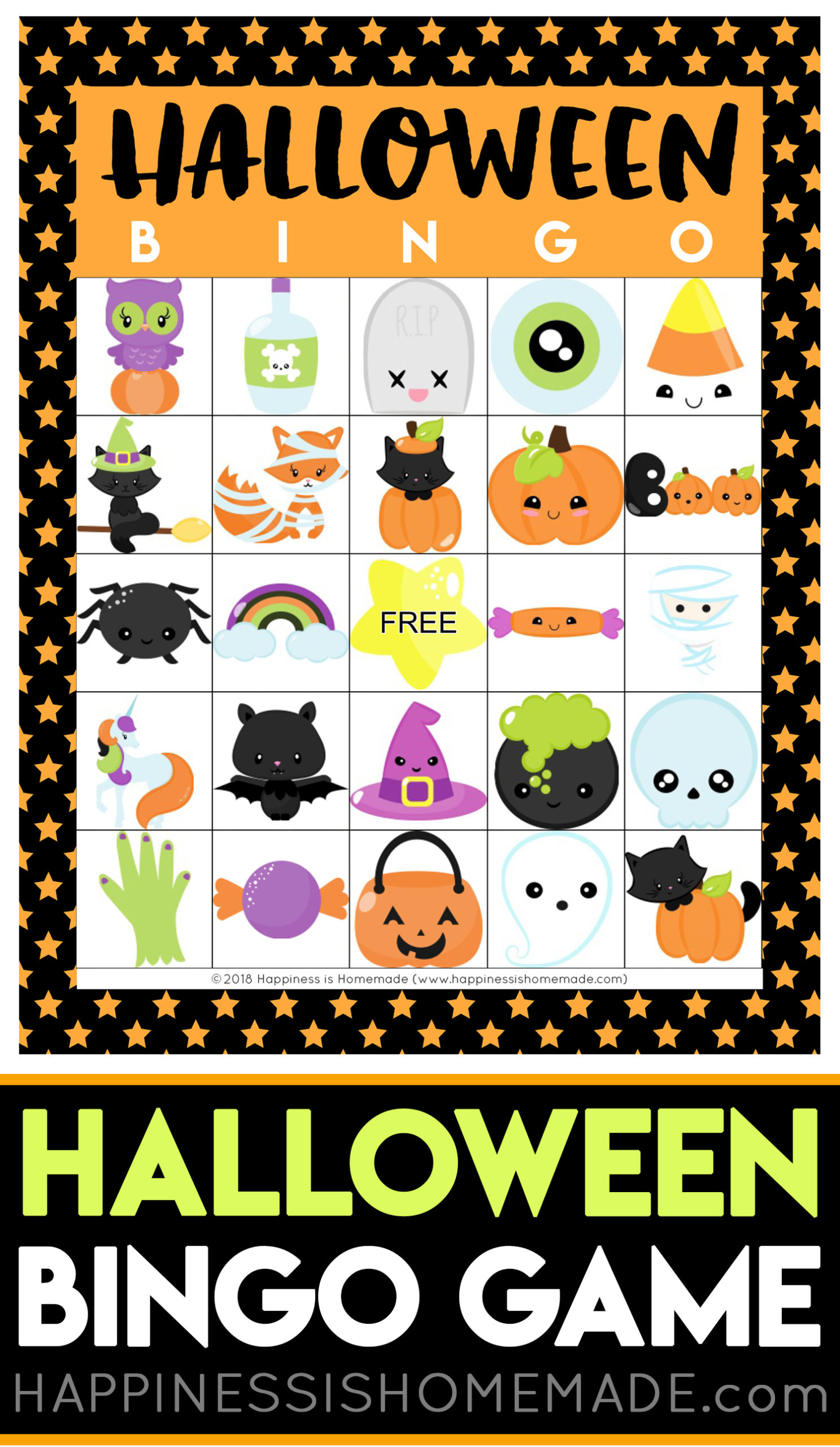 Printable Halloween Bingo Cards Happiness Is Homemade